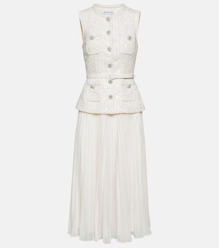 Sequined boucle midi dress - Self-Portrait - Modalova