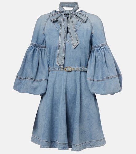 Vestido corto de denim con mangas abullonadas - Zimmermann - Modalova