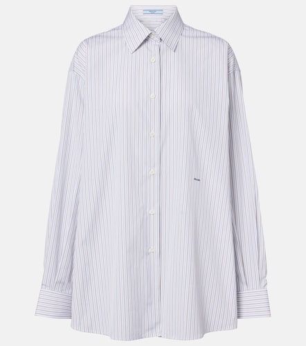 Camicia oversize in popeline di cotone a righe - Prada - Modalova