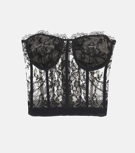 McQueen Top bustier in pizzo - McQueen - Modalova