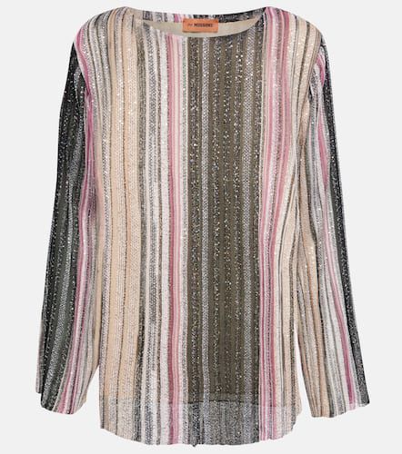 Top in maglia a righe con paillettes - Missoni - Modalova