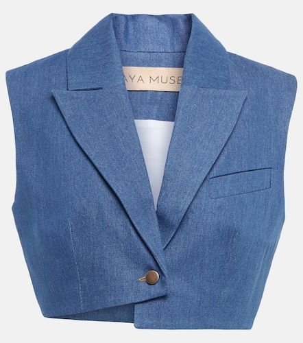 Veste sans manches raccourcie Ule en jean - Aya Muse - Modalova