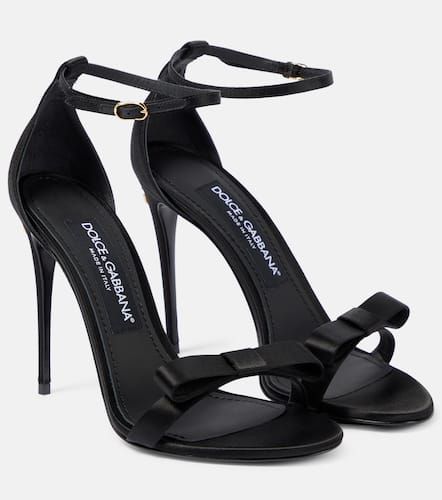 Keira bow-appliquÃ© satin sandals - Dolce&Gabbana - Modalova