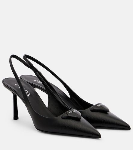 Saffiano leather slingback pumps - Prada - Modalova