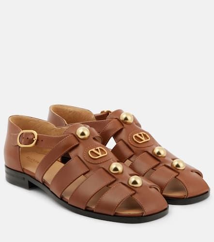 VLogo Signature leather fisherman sandals - Valentino Garavani - Modalova