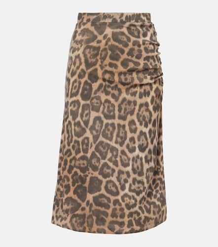 Gonna midi con stampa leopardata - Stella McCartney - Modalova