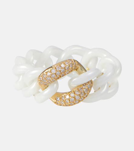 Anello in ceramica e oro 18kt con diamanti - Shay Jewelry - Modalova