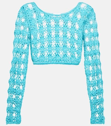 Bella cotton crochet crop top - Anna Kosturova - Modalova