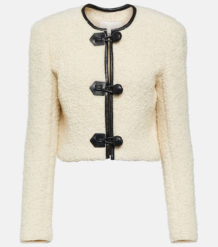 Gradilia leather-trimmed wool jacket - Isabel Marant - Modalova