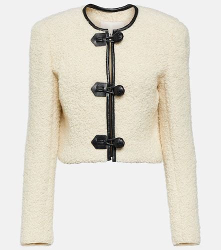 Gradilia leather-trimmed wool jacket - Isabel Marant - Modalova