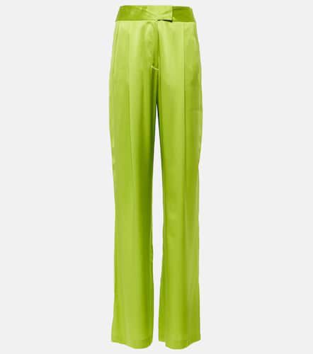 High-rise silk satin wide-leg pants - The Sei - Modalova