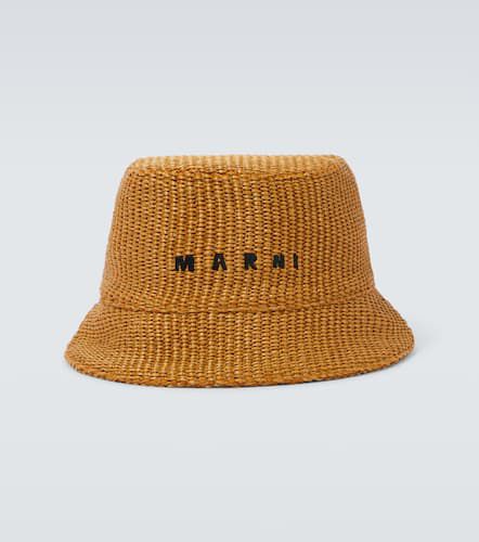 Sombrero de pescador con efecto de rafia - Marni - Modalova