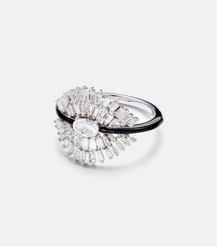 Eyelash 18kt white gold pinky ring with diamonds - Kamyen - Modalova