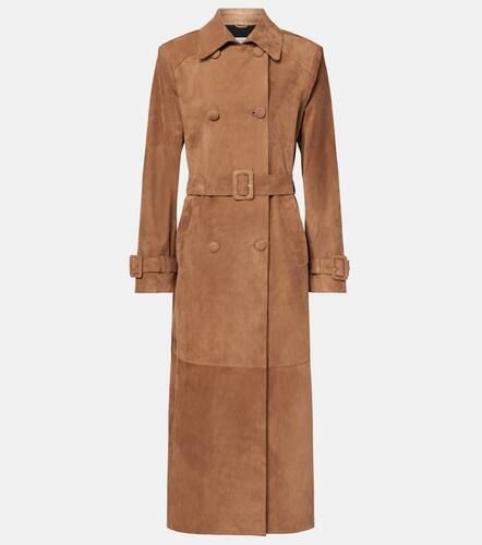 Nour Hammour Tate suede trench coat - Nour Hammour - Modalova