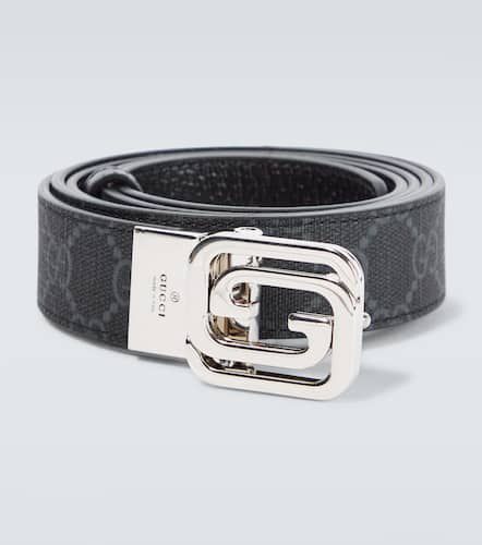 Cinturón reversible de lona GG y piel - Gucci - Modalova