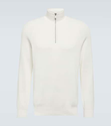Ribbed-knit cotton half-zip sweater - Brunello Cucinelli - Modalova