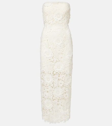 Bridal strapless lace midi dress - Rotate - Modalova