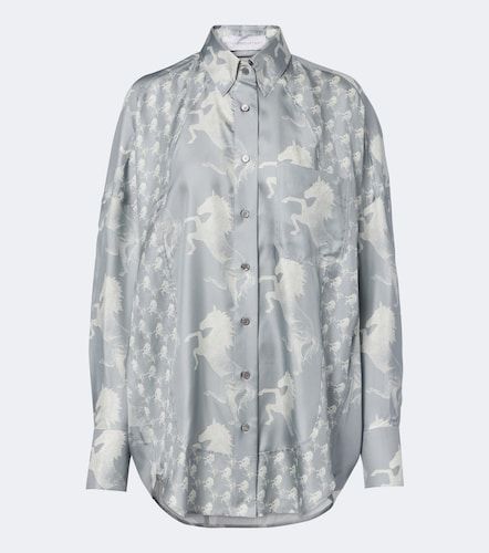 Camicia in raso di seta con stampa - Stella McCartney - Modalova