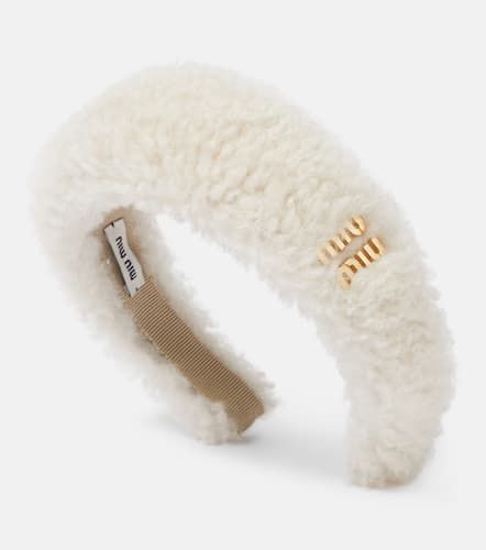 Miu Miu Logo shearling headband - Miu Miu - Modalova