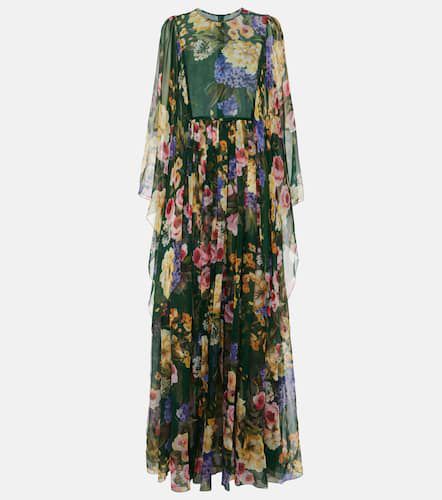 Vestido de chifón de seda floral - Dolce&Gabbana - Modalova
