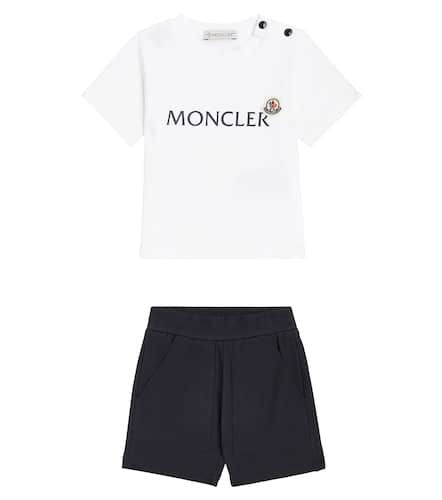 Baby - T-shirt e shorts in misto cotone - Moncler Enfant - Modalova