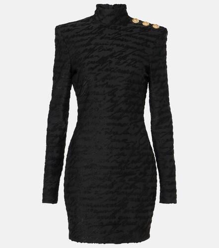 Vestido corto Lettre D'Amour en jacquard - Balmain - Modalova