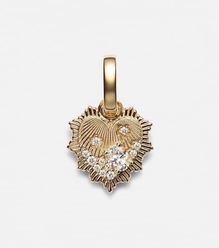 Pendente Heart Love Token Mini in 18kt con diamanti - FoundRae - Modalova