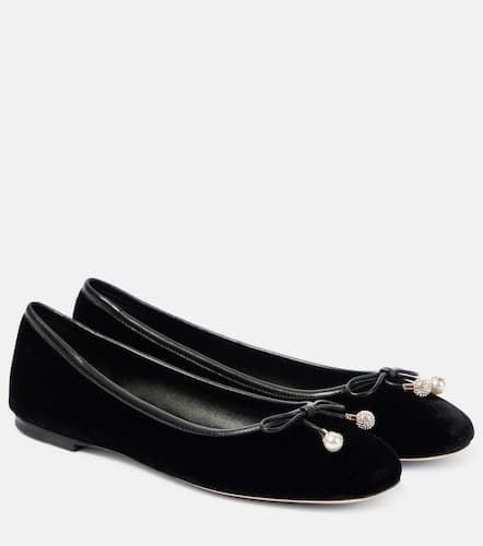 Jimmy Choo Elme velvet ballet flats - Jimmy Choo - Modalova