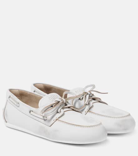 Miu Miu Bleached leather loafers - Miu Miu - Modalova