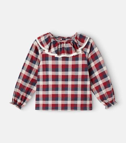 Wheat Elin checked cotton blouse - Wheat - Modalova