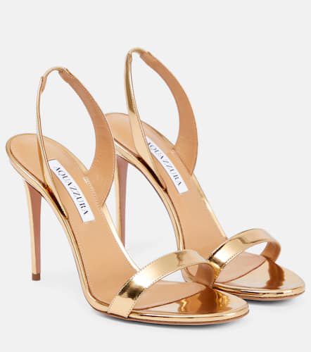 Sandalen So Nude 105 aus Metallic-Leder - Aquazzura - Modalova