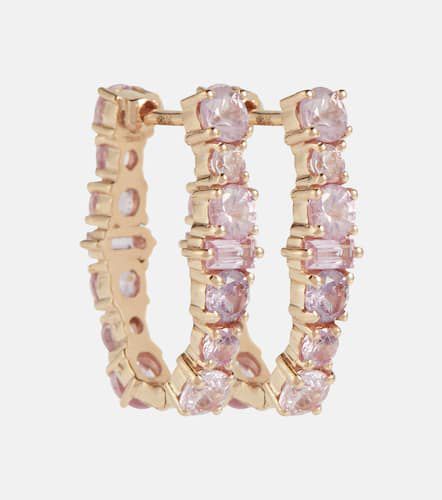 Rivulet 18kt rose gold hoop earrings with sapphires - Ileana Makri - Modalova