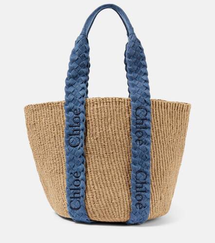 Chloé Borsa Woody Medium in denim - Chloe - Modalova