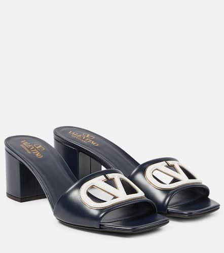 VLogo cutout leather mules - Valentino Garavani - Modalova