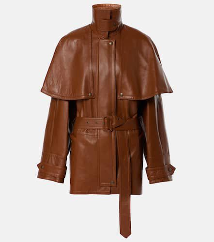 ChloÃ© Caped cropped leather trench coat - Chloe - Modalova