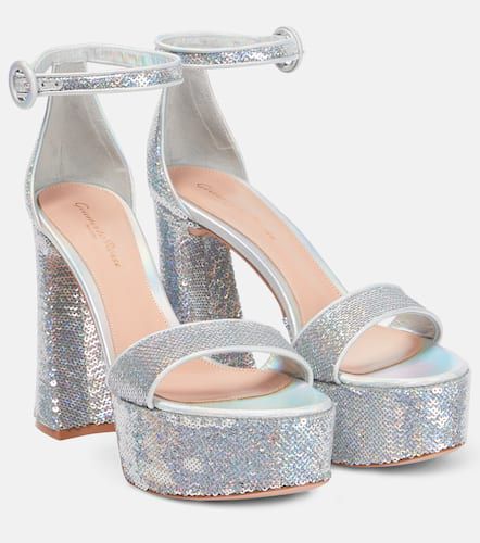 Holographic platform sandals - Gianvito Rossi - Modalova