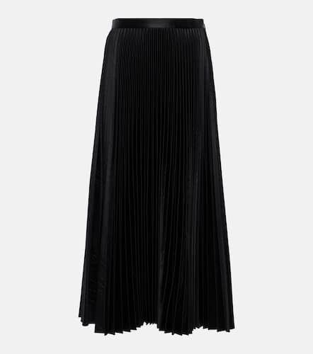 Pleated croc-effect satin midi skirt - Alaia - Modalova