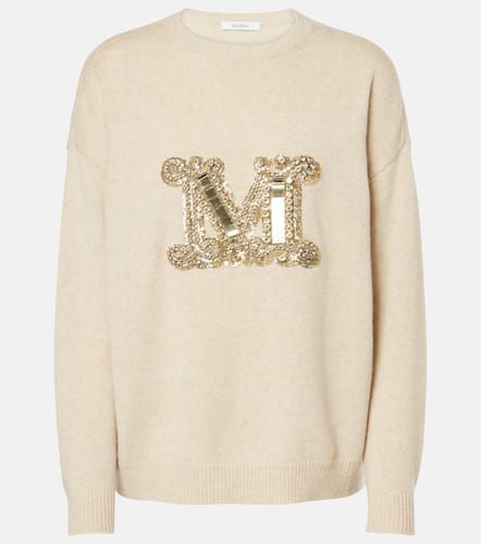 Pullover in lana e cashmere con logo - Max Mara - Modalova