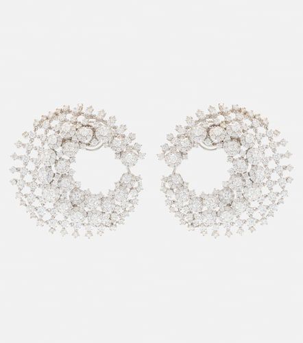 Kt white gold clip-on earrings with diamonds - Yeprem - Modalova