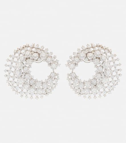 Pendientes de clip de oro blanco de 18 ct con diamantes - Yeprem - Modalova