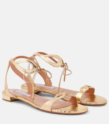 Sandalen Tessa aus Metallic-Leder - Aquazzura - Modalova