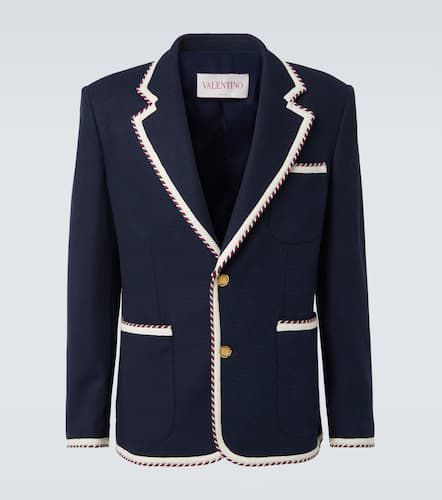 Blazer in misto cotone e lino - Valentino - Modalova