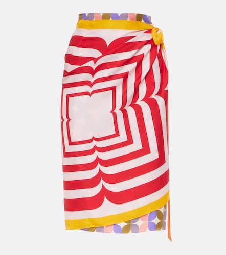 Printed silk wrap skirt - Dries Van Noten - Modalova