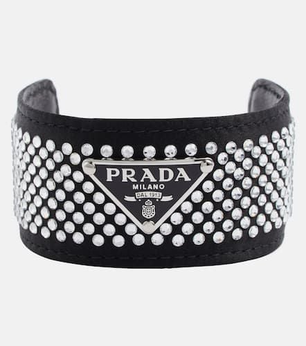 Pulsera adornada con cristales y logo - Prada - Modalova