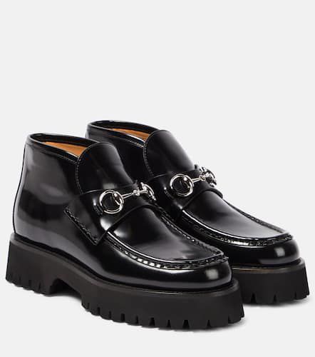 Ankle Boots Horsebit aus Leder - Gucci - Modalova