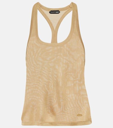 Micro-Rib silk jersey tank top - Tom Ford - Modalova