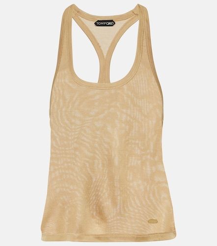 Top Micro-Rib de jersey de seda - Tom Ford - Modalova