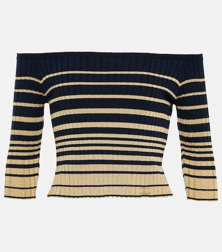 Off-shoulder knit crop top - Valentino - Modalova