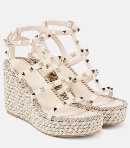 Espadrillas Rockstud Torchon 95 con zeppa - Valentino Garavani - Modalova