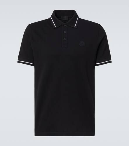 Polo de piqué de algodón con logo - Moncler - Modalova